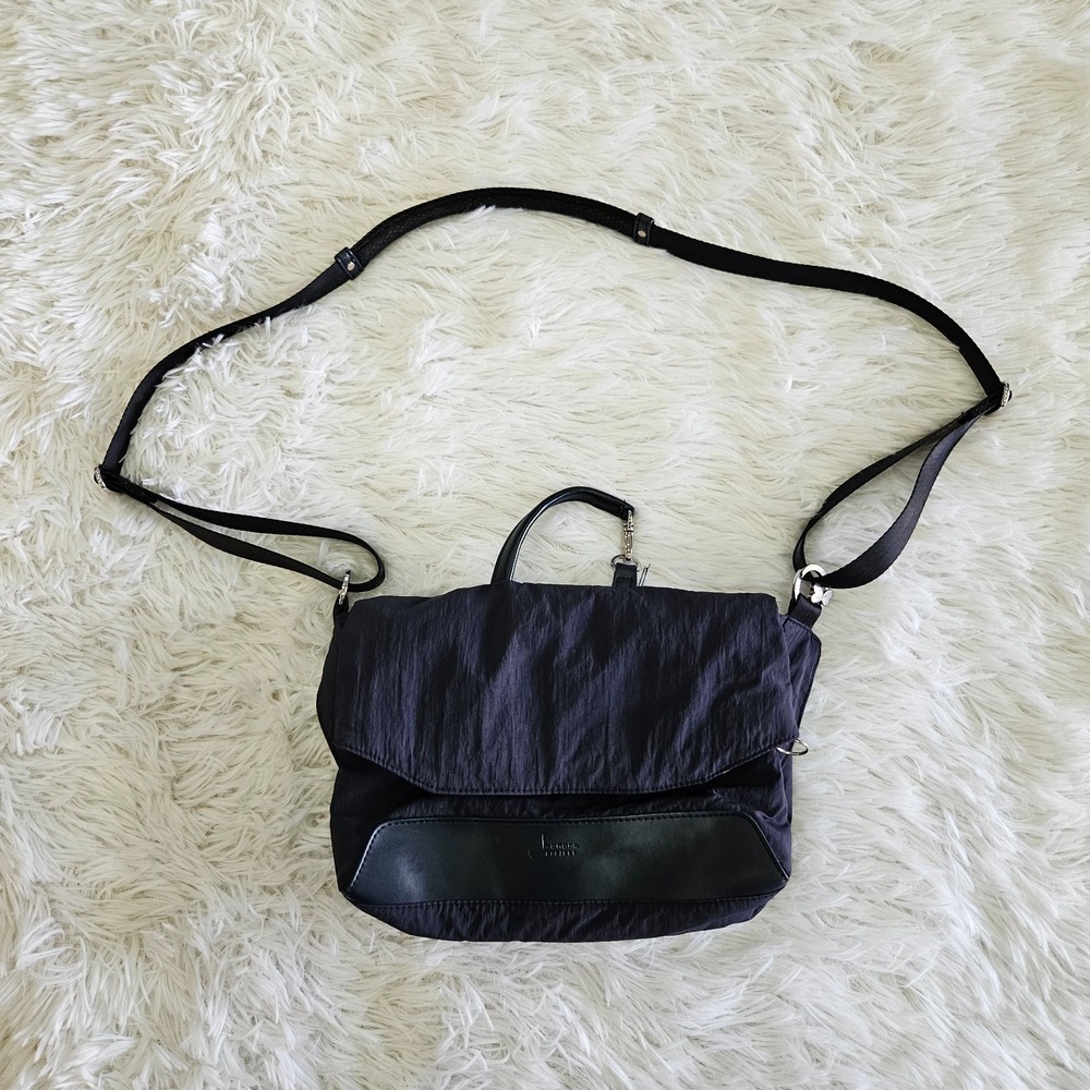 Kanana Project Women's Blue Nylon Flap Over Crossbody Purse Bag Casual Medium‎